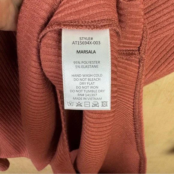 ASTR the label Marsala Square Neck Bodysuit Size 1X - Picture 4 of 7